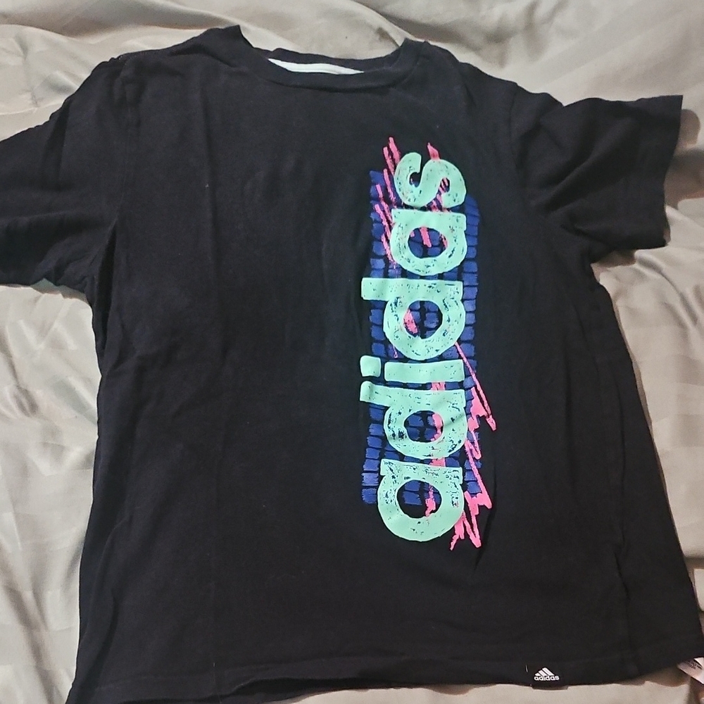 Adidas Black and Blue Short Sleeve Tees